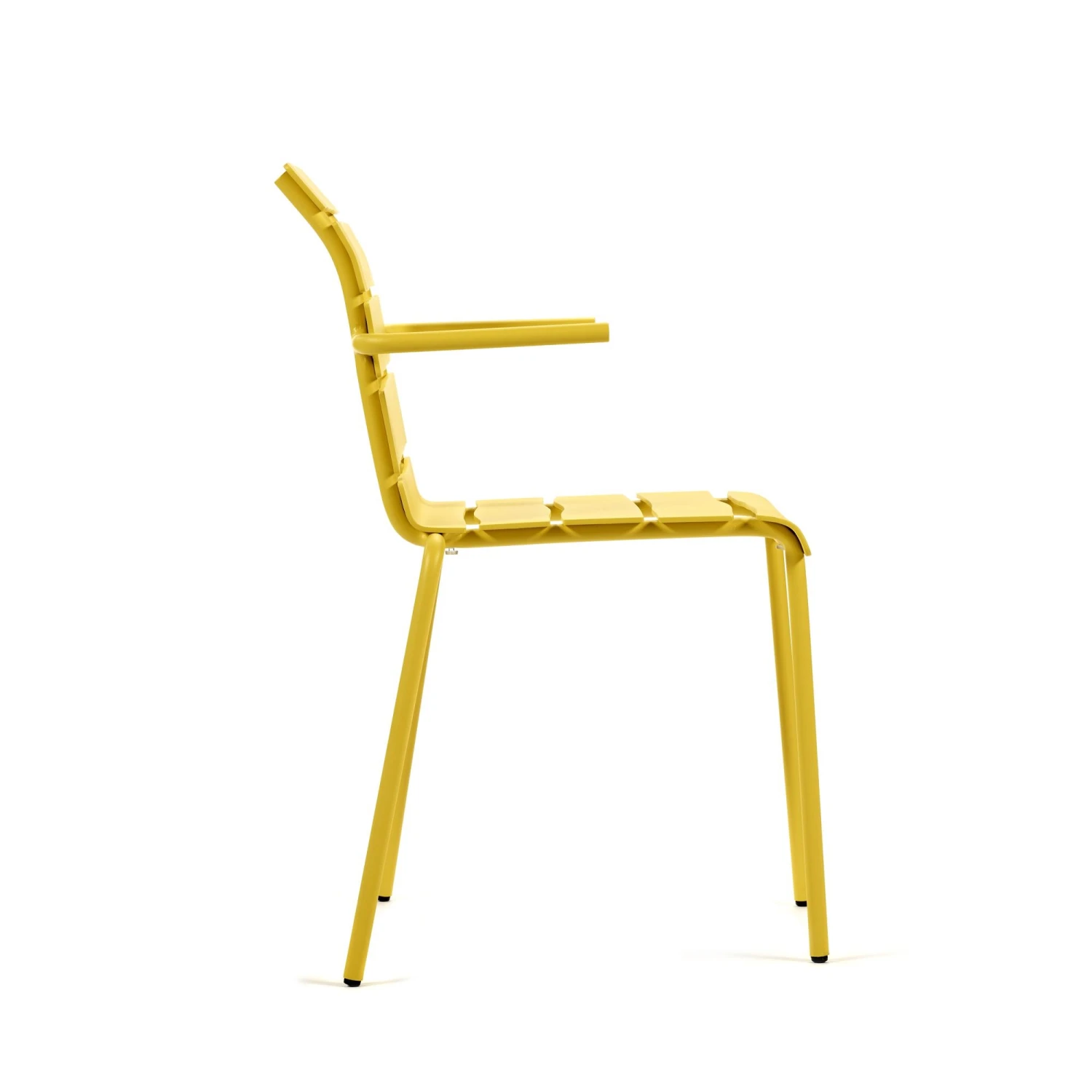 Valerie Objects Aligned Outdoor Dining Chair With Armrest Yellow - Image 2