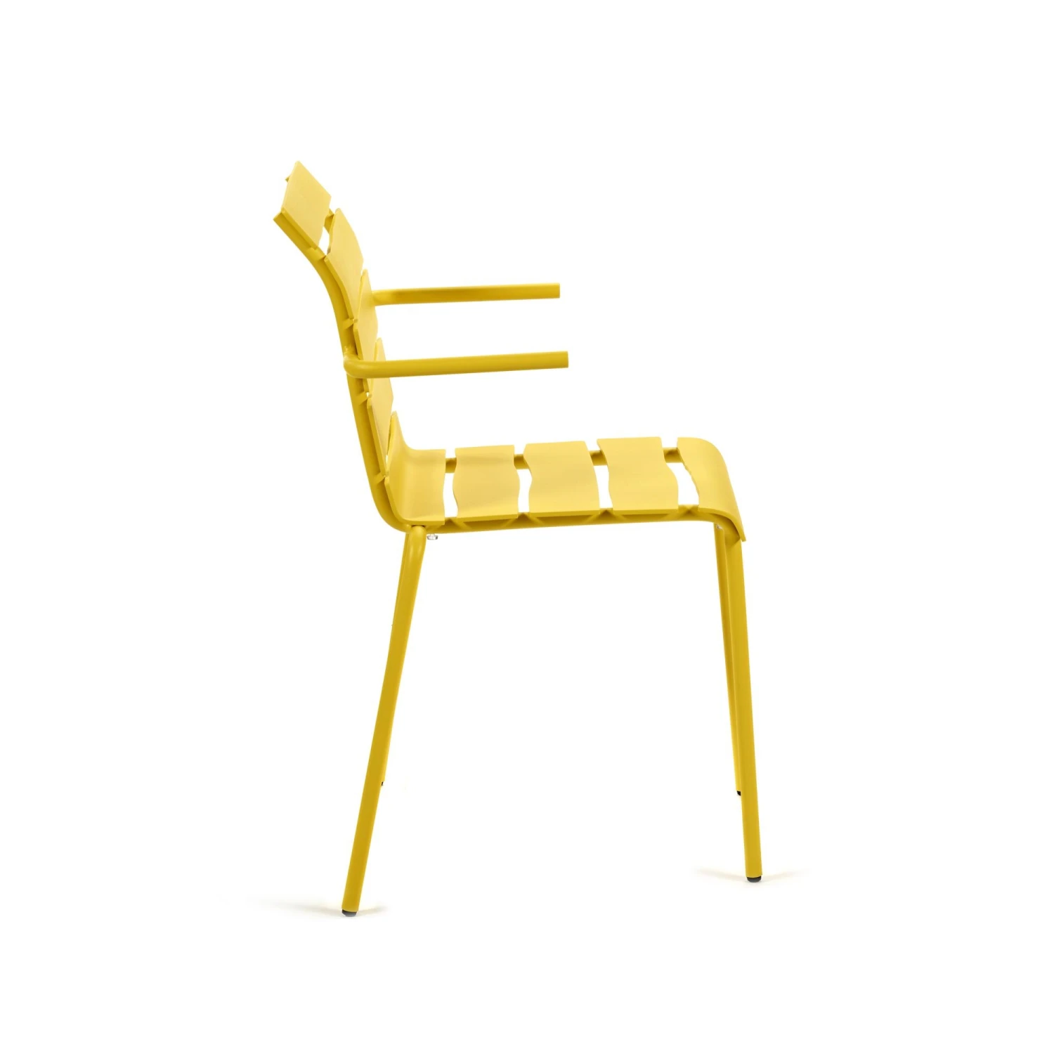 Valerie Objects Aligned Outdoor Dining Chair With Armrest Yellow - Image 4