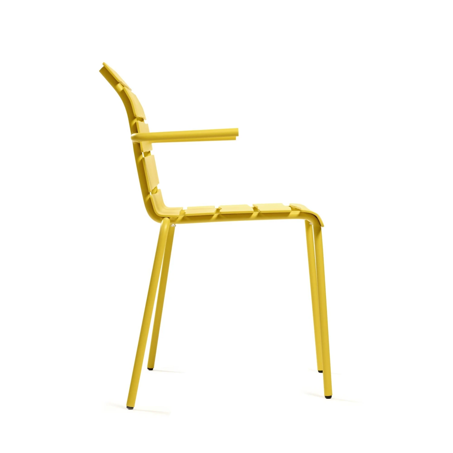 Valerie Objects Aligned Outdoor Dining Chair With Armrest Yellow - Image 6
